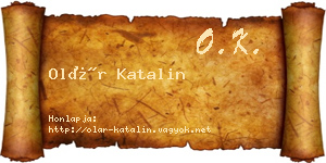 Olár Katalin névjegykártya