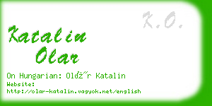 katalin olar business card